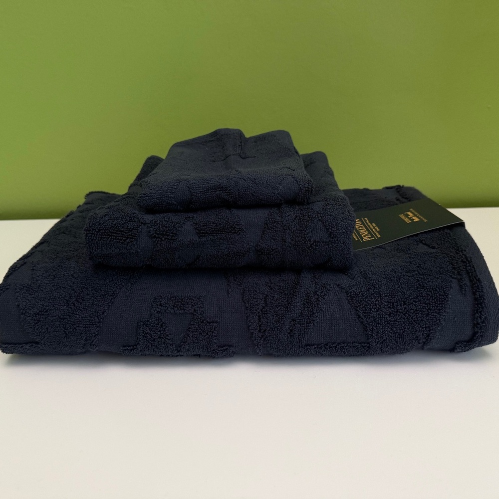 Pendleton 3 Piece Towel Set Navy - Picture 7 of 7
